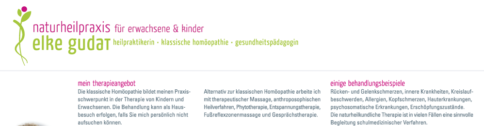 Naturheilpraxis fr Erwachsene & Kinder | Elke Gudat | Heilpraktikerin  Klassische Homopathie  Gesundheitspdagogin